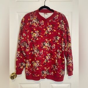 Vintage! Floral Snap Button Sweater